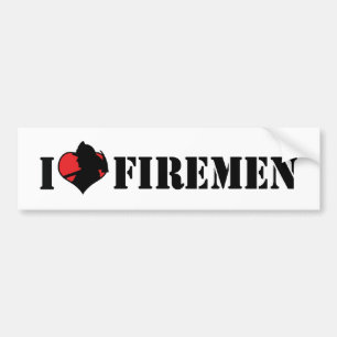 Ich liebe Feuerwehrleute-Aufkleber Autoaufkleber
