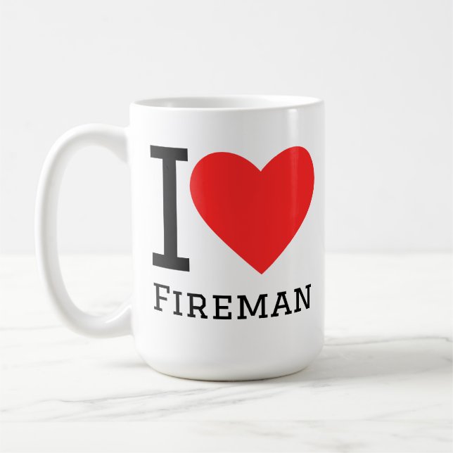 Ich liebe Feuerwehrmann  Kaffeetasse (Links)