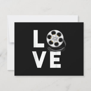 Ich liebe Filme Filmfan Kinofan Alte Film Fa Feiertagskarte