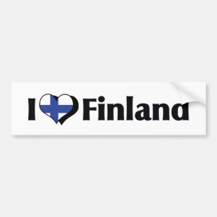 Ich liebe Finnland-Flagge Autoaufkleber