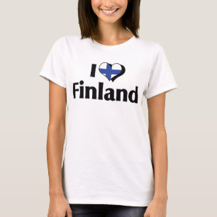 Ich liebe Finnland-Flagge T-Shirt
