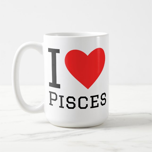 Ich liebe Fische Kaffeetasse (Links)