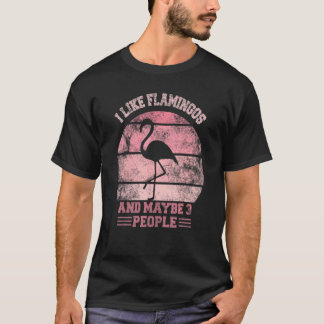 Ich Liebe Flamingo und vielleicht 3 Personen Flami T-Shirt