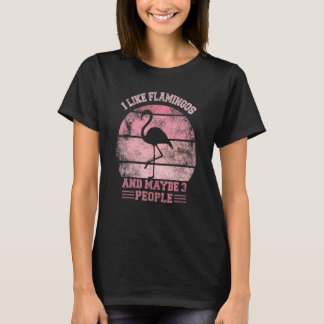 Ich Liebe Flamingo und vielleicht 3 Personen Flami T-Shirt