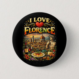 Ich liebe Florenz Button