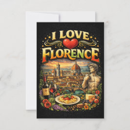 Ich liebe Florenz Dankeskarte