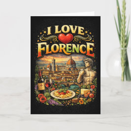 Ich liebe Florenz Feiertagskarte