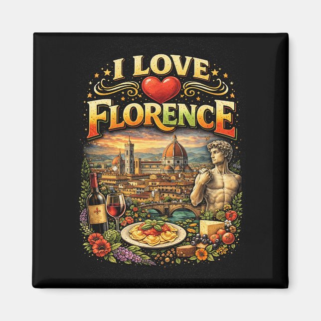 Ich liebe Florenz Magnet (Vorne)