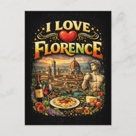 Ich liebe Florenz Postkarte