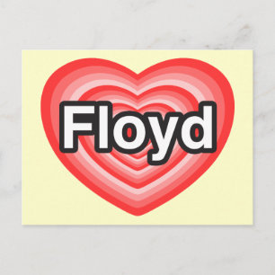 Ich Liebe Floyd. Ich Liebe dir Floyd. Herz Postkarte