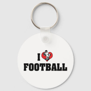 Ich liebe Football-Schlüsselanhänger Schlüsselanhänger