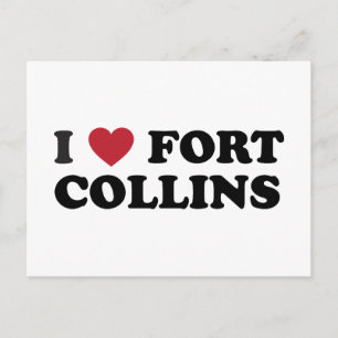 Ich liebe Fort Collins Colorado Postkarte