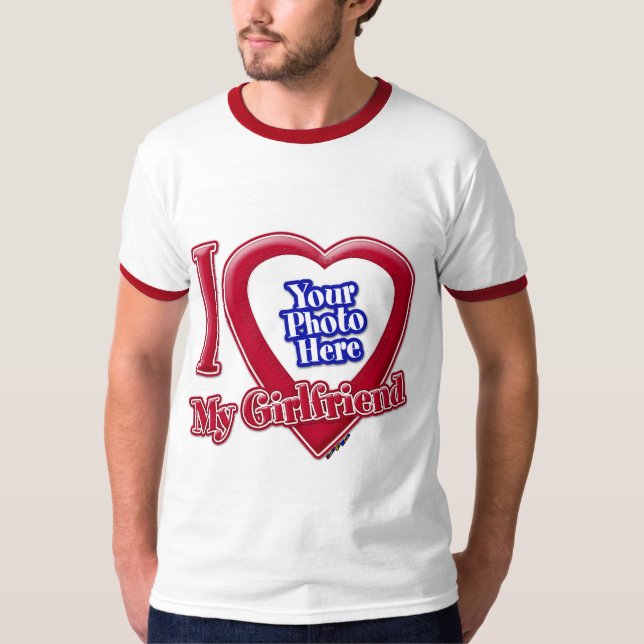 Ich Liebe Foto meiner Freundin Red Heart T-Shirt (Vorderseite)