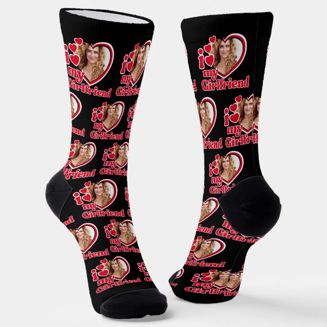 Ich Liebe Foto meiner Freundin Socken (Gewinkelt)