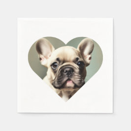 ICH LIEBE FRANZÖSISCH BULLDOGS! EIN FRANZÖSISCHER  SERVIETTE