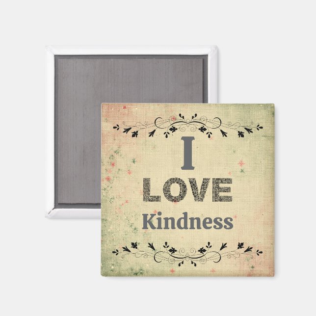 Ich liebe Freundlichkeit Magnet (Vorderseite/Rückseite)