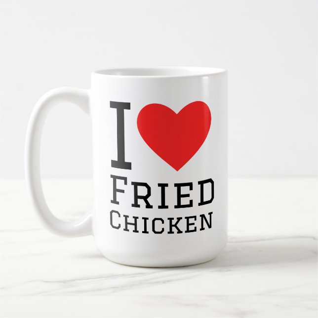 Ich liebe frittiertes Hühnchen Kaffeetasse (Links)