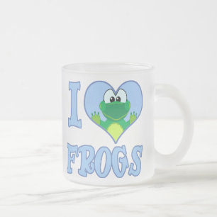 Ich liebe Frösche Mattglastasse