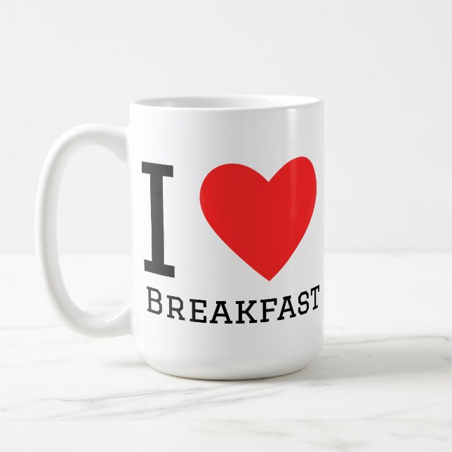 Ich liebe Frühstück  Kaffeetasse (Links)