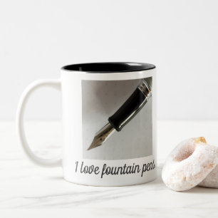 Ich liebe Füllfederhalter Zweifarbige Tasse