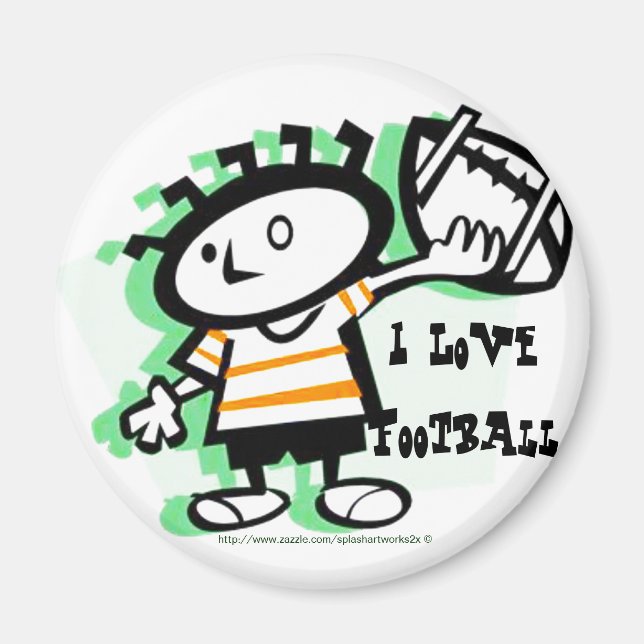 "Ich Liebe Fußball!" Magnet (Vorne)