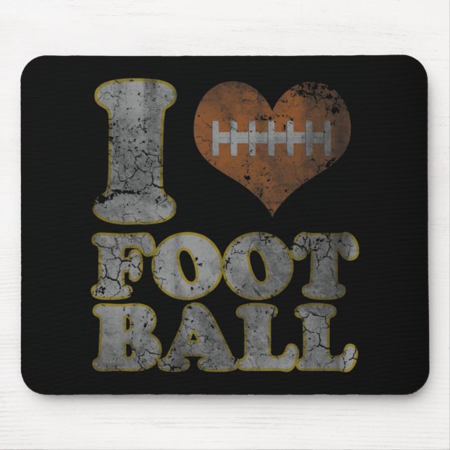 Ich Liebe Fußball Männer Frauen Kinder Mousepad (Vorne)