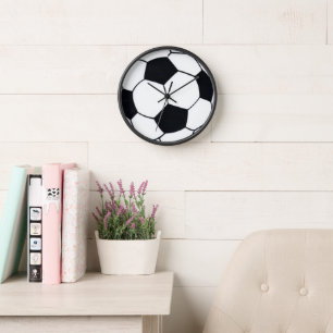 Ich liebe Fußball (Soccer) Herz des Spiels: Ich li Wanduhr