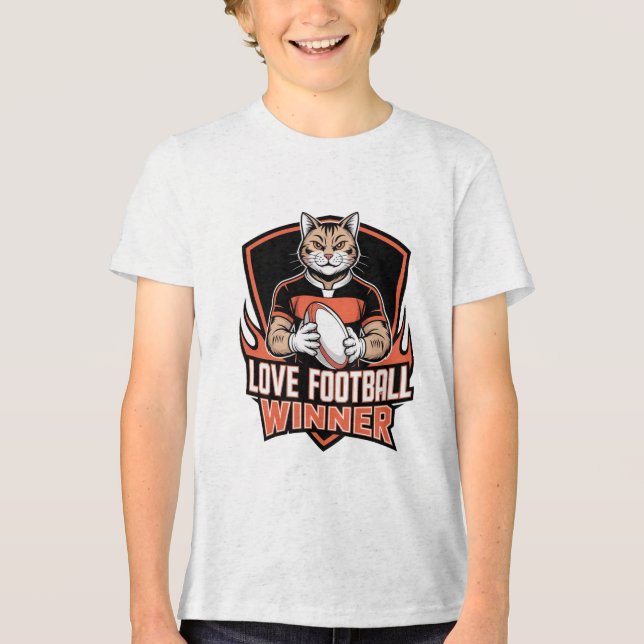 Ich liebe Fußball  Tri-Blend Shirt (Vorderseite)