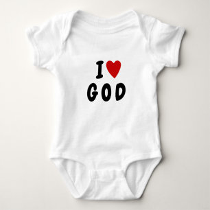 Ich liebe G O T T    Herz mit individuellem Text G Baby Strampler