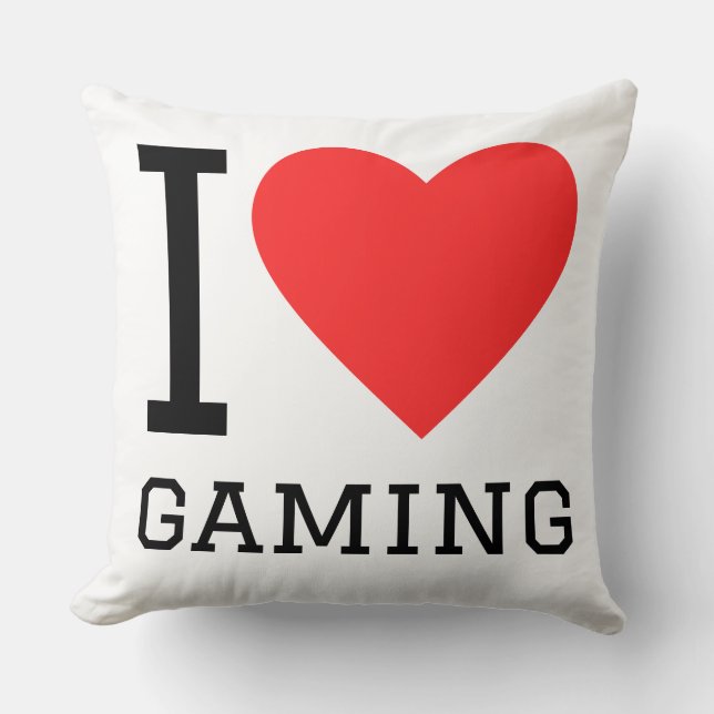 Ich liebe Gaming Kissen (Vorderseite)