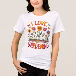 Ich liebe Gartenarbeit Pflanzen- und Blumenliebhab Tri-Blend Shirt