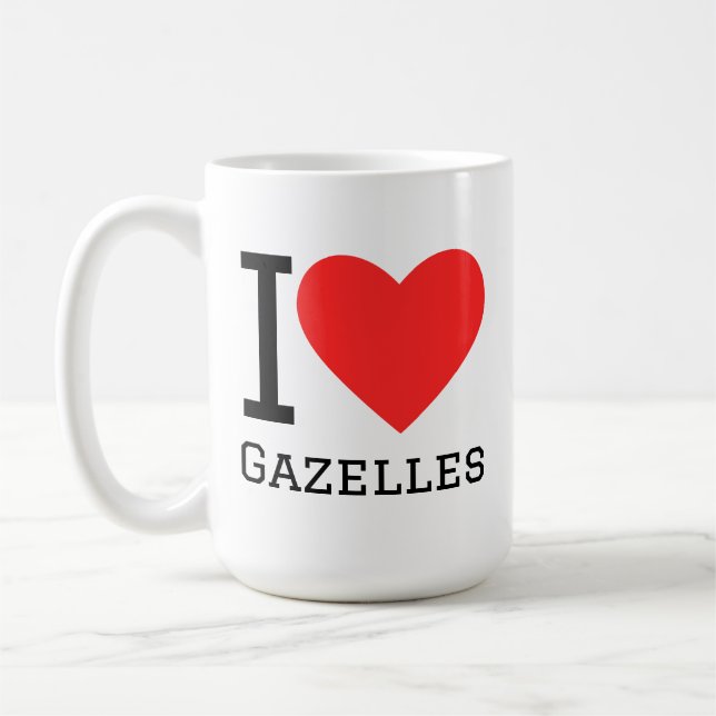 Ich liebe Gazellen Kaffeetasse (Links)