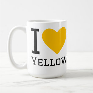 Ich liebe Gelb Kaffeetasse