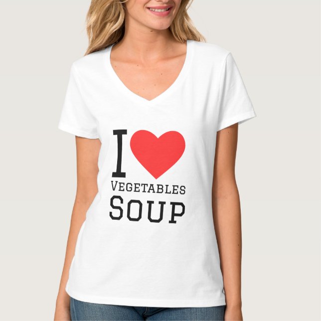 Ich Liebe Gemüsesuppe T-Shirt (Vorderseite)