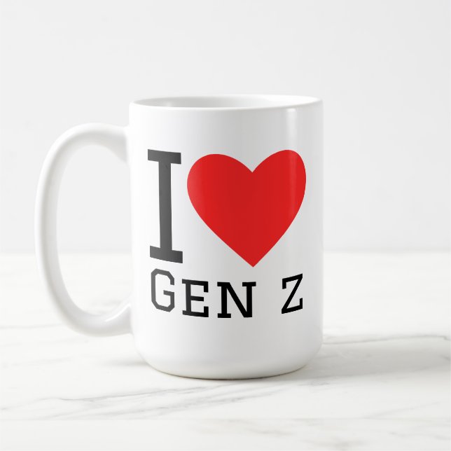 Ich liebe Gen Z Kaffeetasse (Links)
