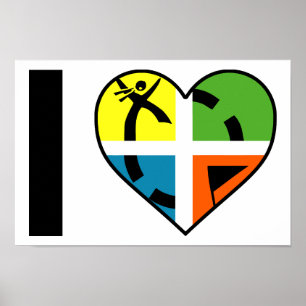 Ich liebe Geocaching Lustiges Poster