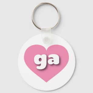 Ich liebe Georgia - ga rosa Herz Schlüsselanhänger
