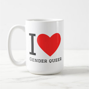 Ich liebe geschlechtlich queer kaffeetasse