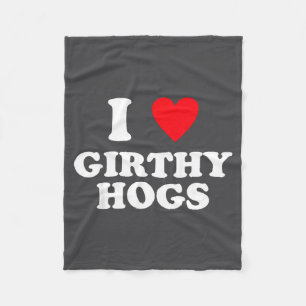 Ich liebe girthige Schweine lustiges Design Fleecedecke