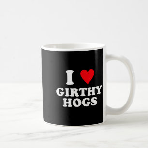 Ich liebe girthige Schweine lustiges Design Kaffeetasse