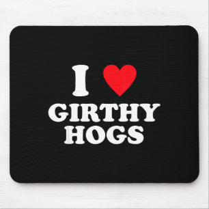Ich liebe girthige Schweine lustiges Design  Mousepad