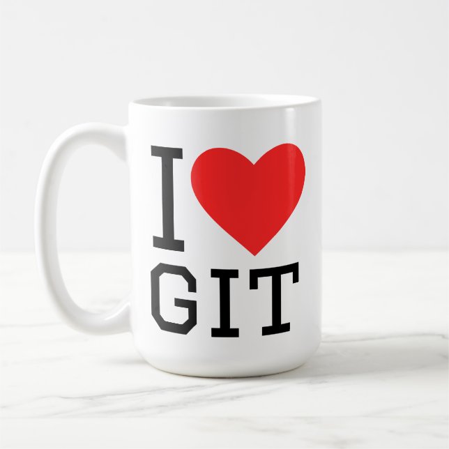 Ich liebe git kaffeetasse (Links)
