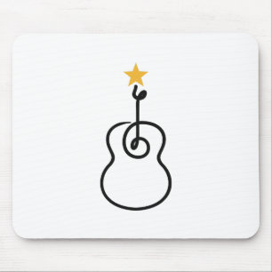 Ich liebe Gitarre Minimalistische One-Line-Kunst m Mousepad
