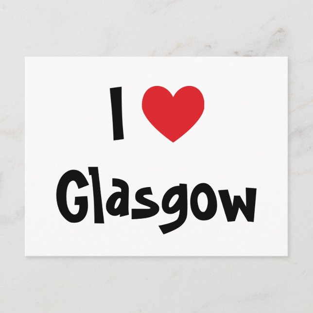 Ich liebe Glasgow Postkarte (Vorderseite)