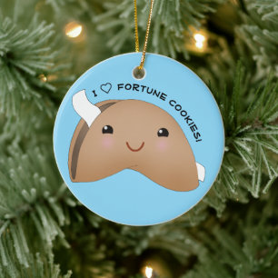 Ich Liebe Glückskekse Keramik Ornament