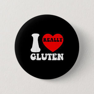 Ich liebe Gluten Ich Herz Gluten Kalorien Kohlenhy Button