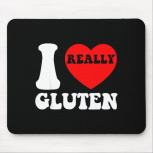 Ich liebe Gluten Ich Herz Gluten Kalorien Kohlenhy Mousepad