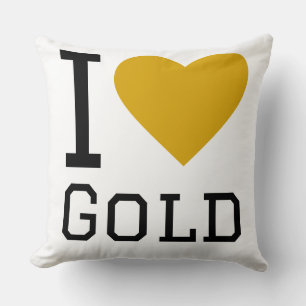Ich liebe Gold Kissen