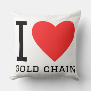 Ich liebe Goldkette Kissen
