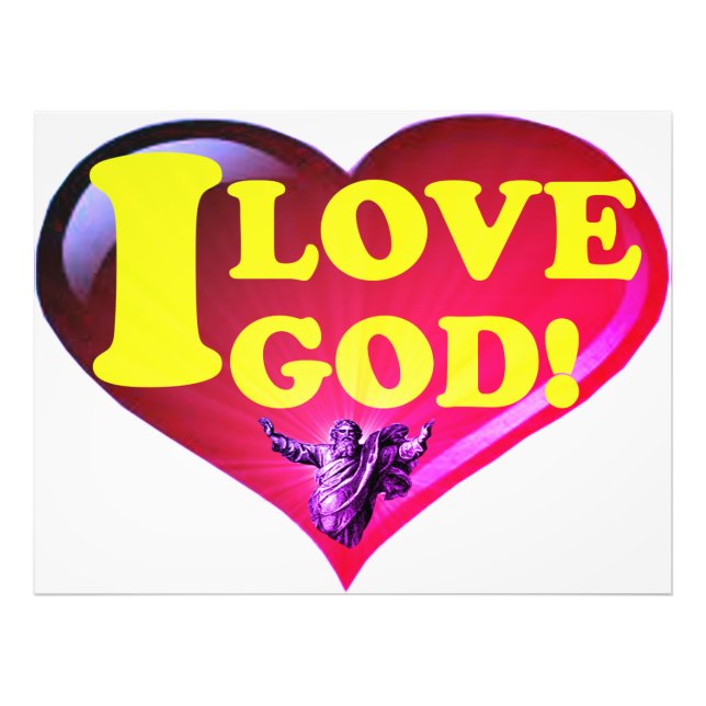 Ich Liebe Gott! Fotodruck (Vorne)